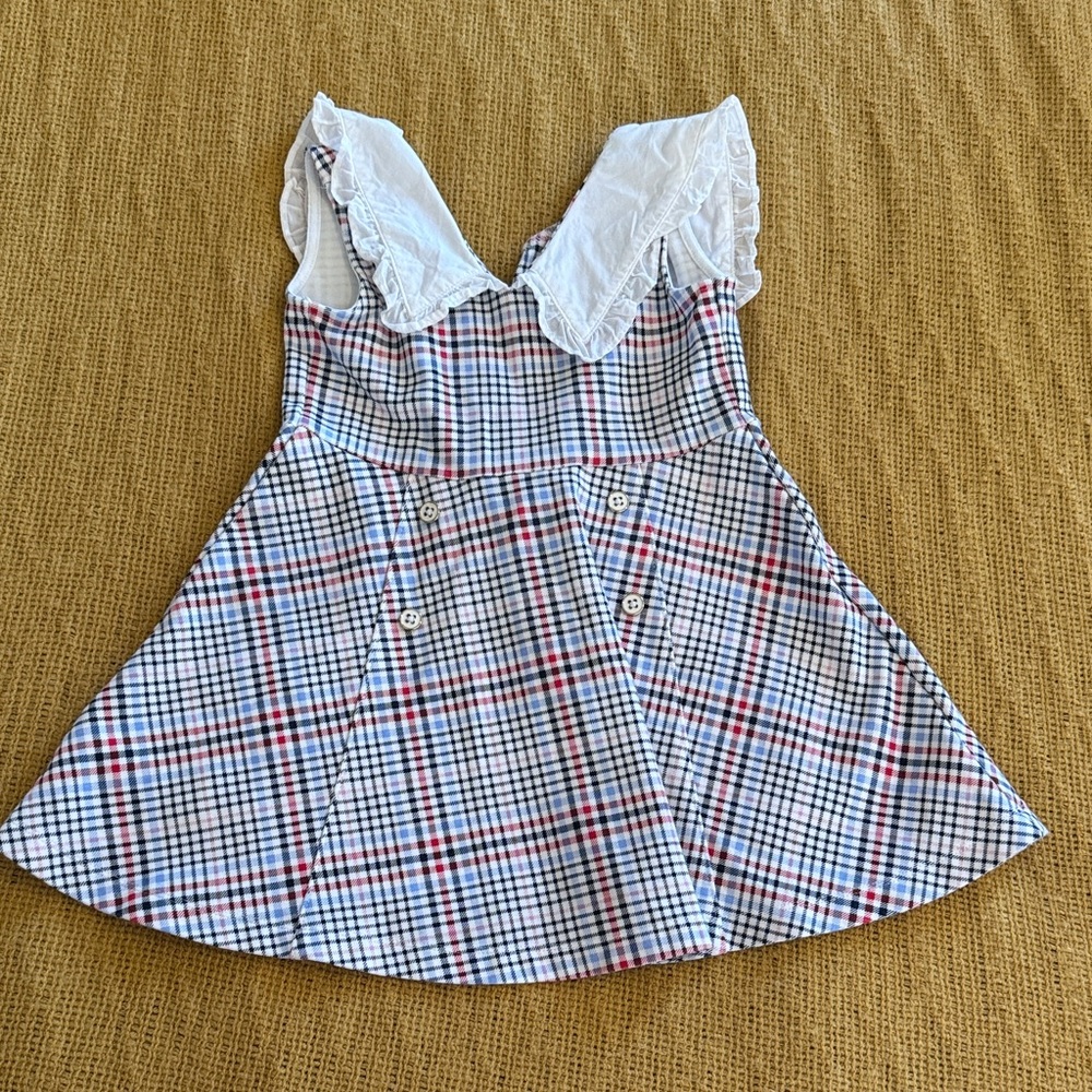 Janie and Jack Plaid Dress - Red, Blue, White